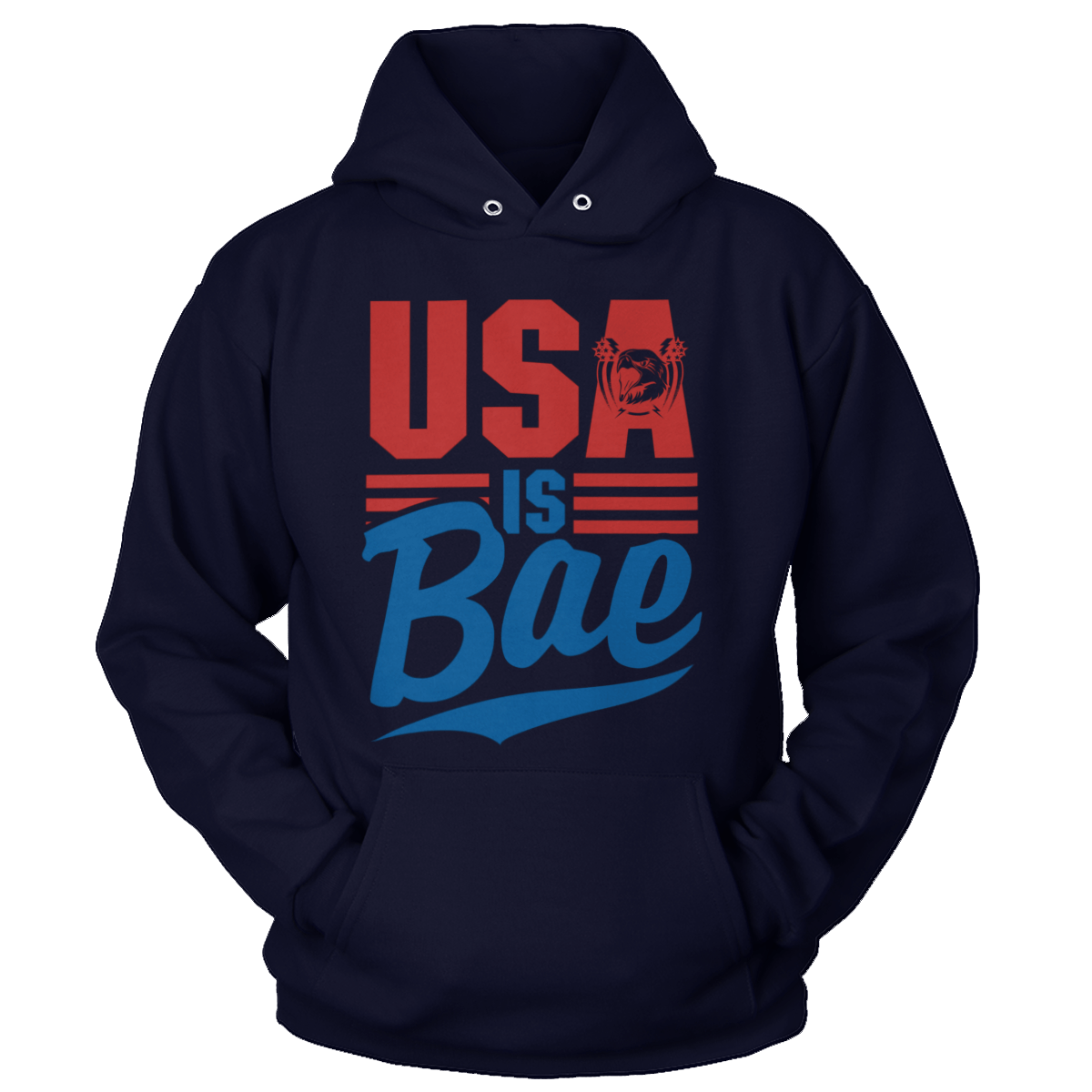 T-shirt Unisex Hoodie / Navy / S USA is BAE!