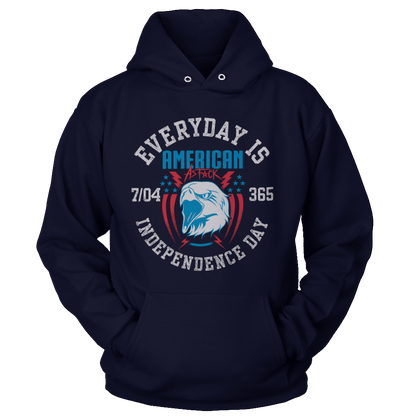 T-shirt Unisex Hoodie / Navy / S Every Day Is Independence Day