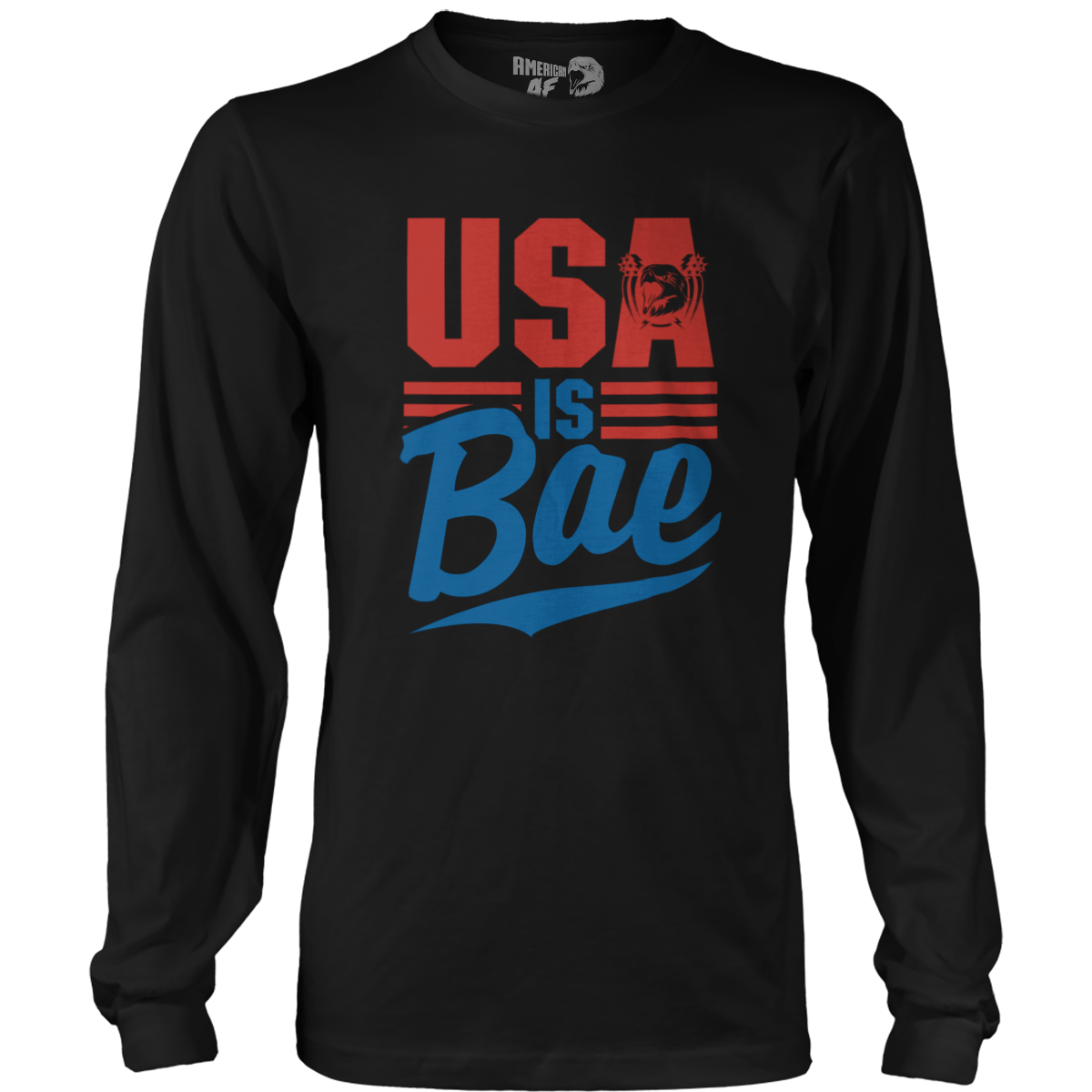 T-shirt Mens Long Sleeve / Black / S USA is BAE!