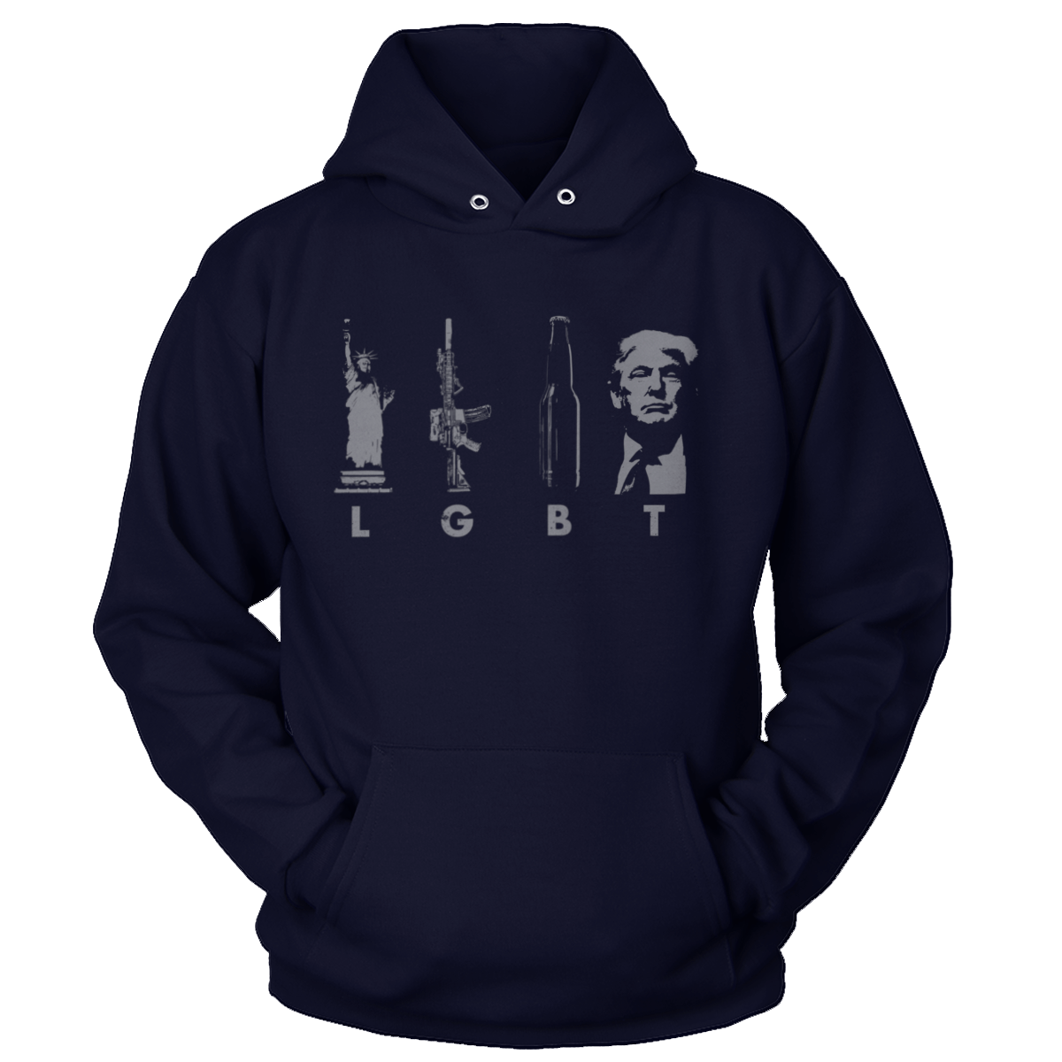 T-shirt Premium Soft Hoodie / True Navy / XS LGBT(rump) (Ladies)