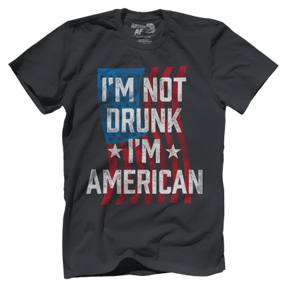 T-shirt Premium Mens Shirt / Heavy Metal / XS I'm Not Drunk I'm American