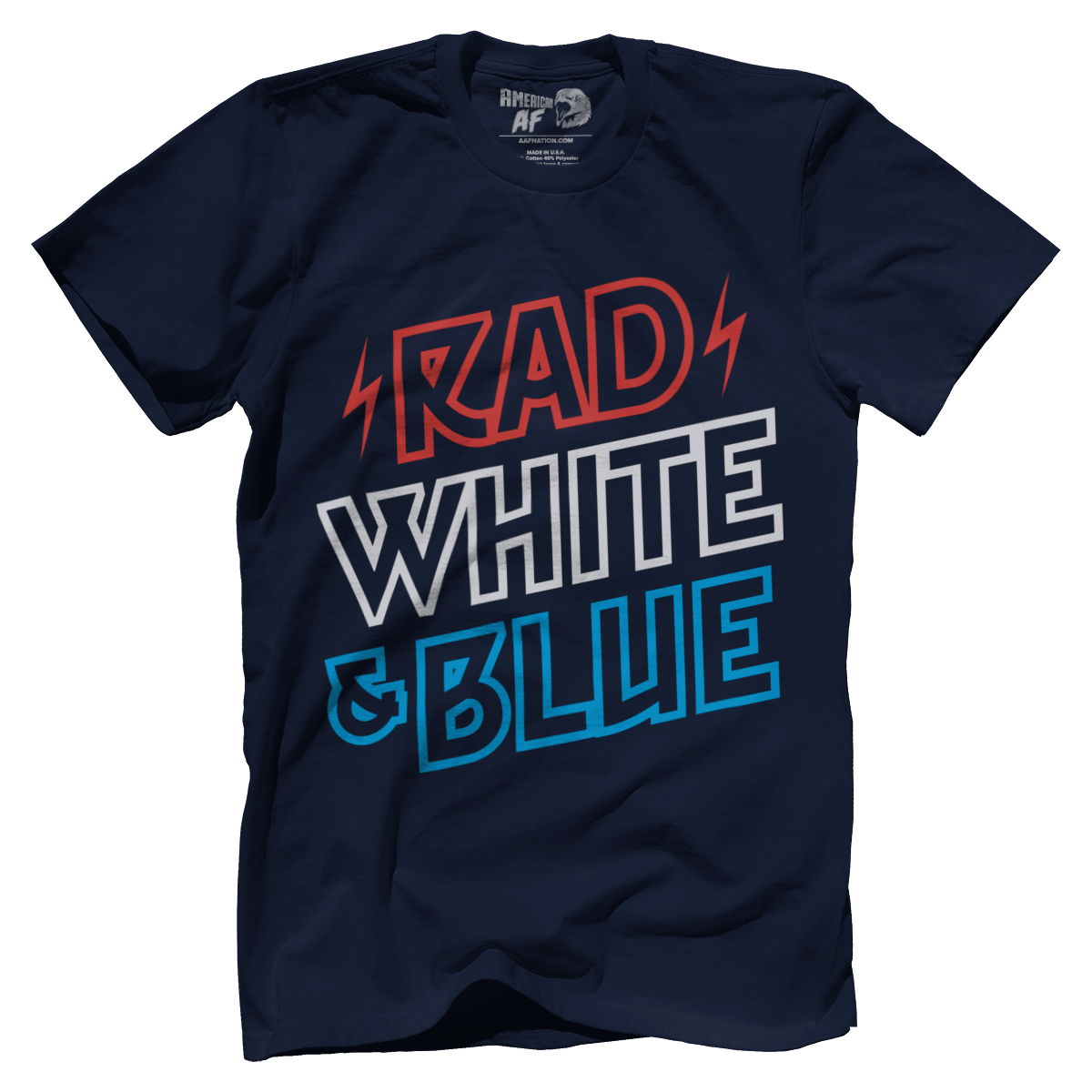 T-shirt Premium Mens Shirt / Midnight Navy / XS Rad White & Blue