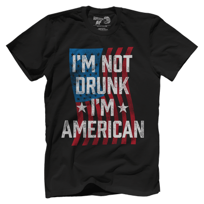 T-shirt Premium Mens Shirt / Black / XS I'm Not Drunk I'm American