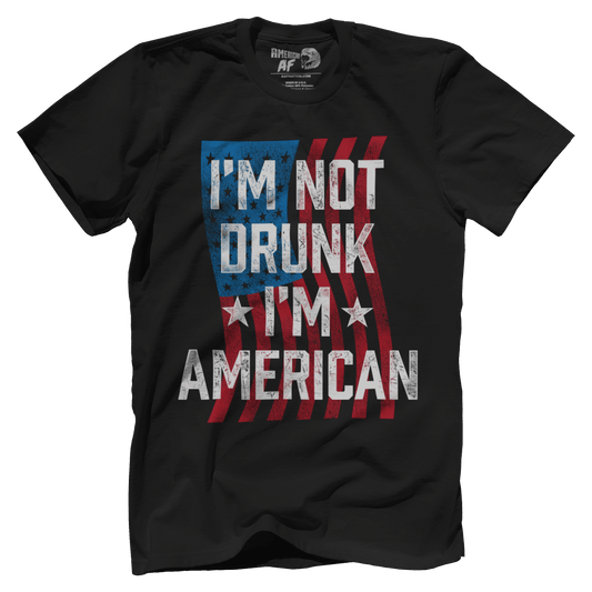 T-shirt Premium Mens Shirt / Black / XS I'm Not Drunk I'm American