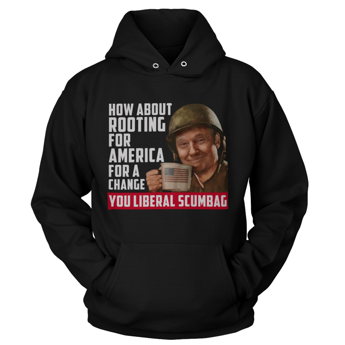 T-shirt Unisex Hoodie / Black / S Trump Rooting for America