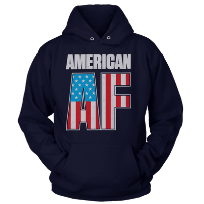 T-shirt Unisex Hoodie / Navy / S American AF