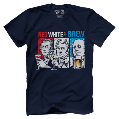 T-shirt Premium Mens Shirt / Midnight Navy / XS Red, White & Brew