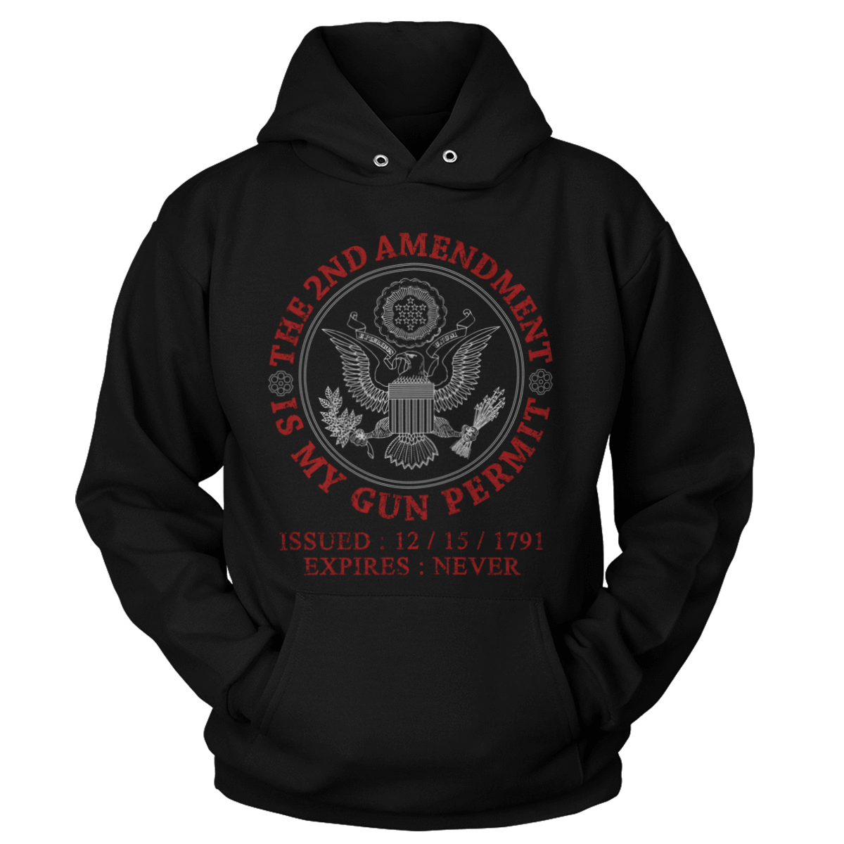 T-shirt Premium Soft Hoodie / Black / XS The 2nd Amendment - Gun Permit (Ladies)