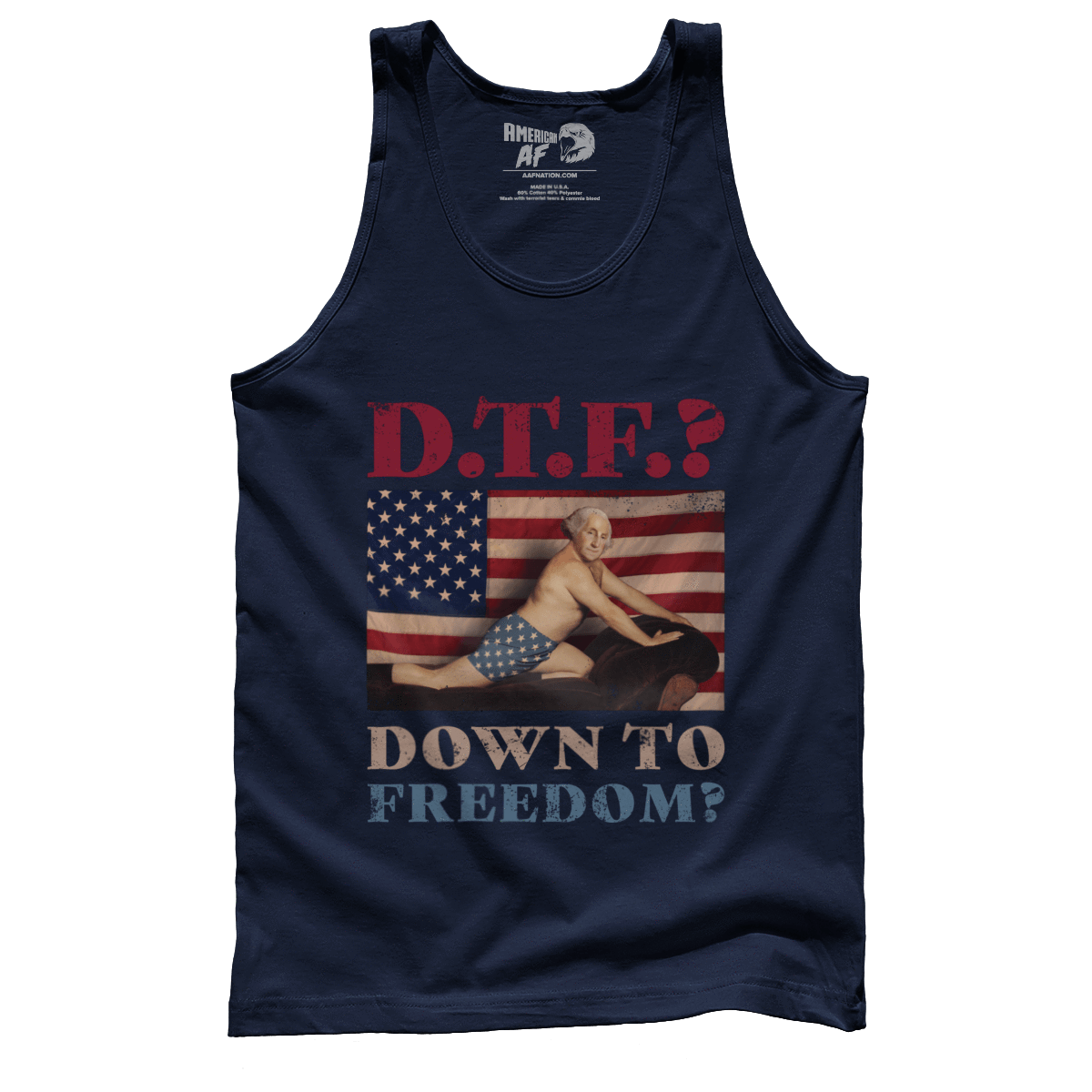 T-shirt Premium Mens Tank / Navy / XS DTF? Down to Freedom?