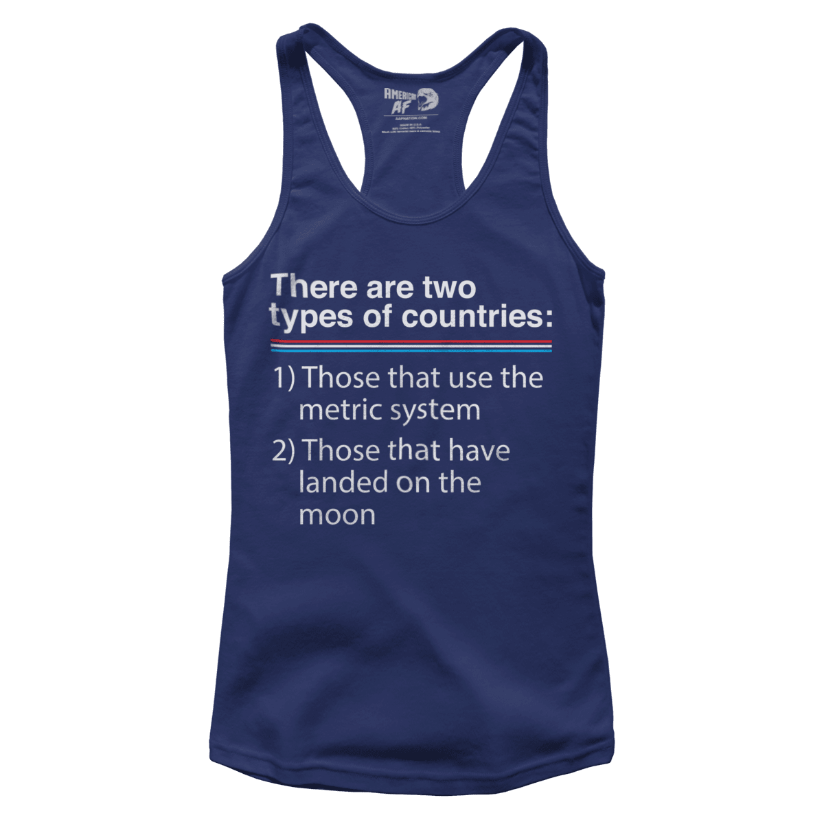 T-shirt Premium Ladies Racerback Tank / Midnight Navy / XS Two Types of Countries (Ladies)