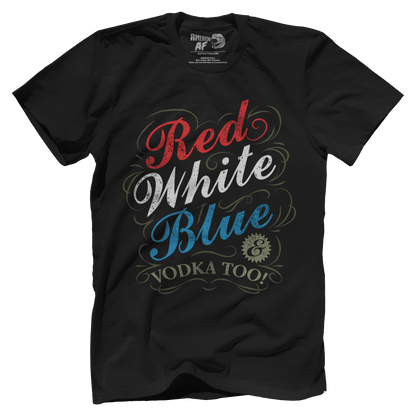 Apparel Premium Mens Shirt / Black / XS Red White Blue & Vodka