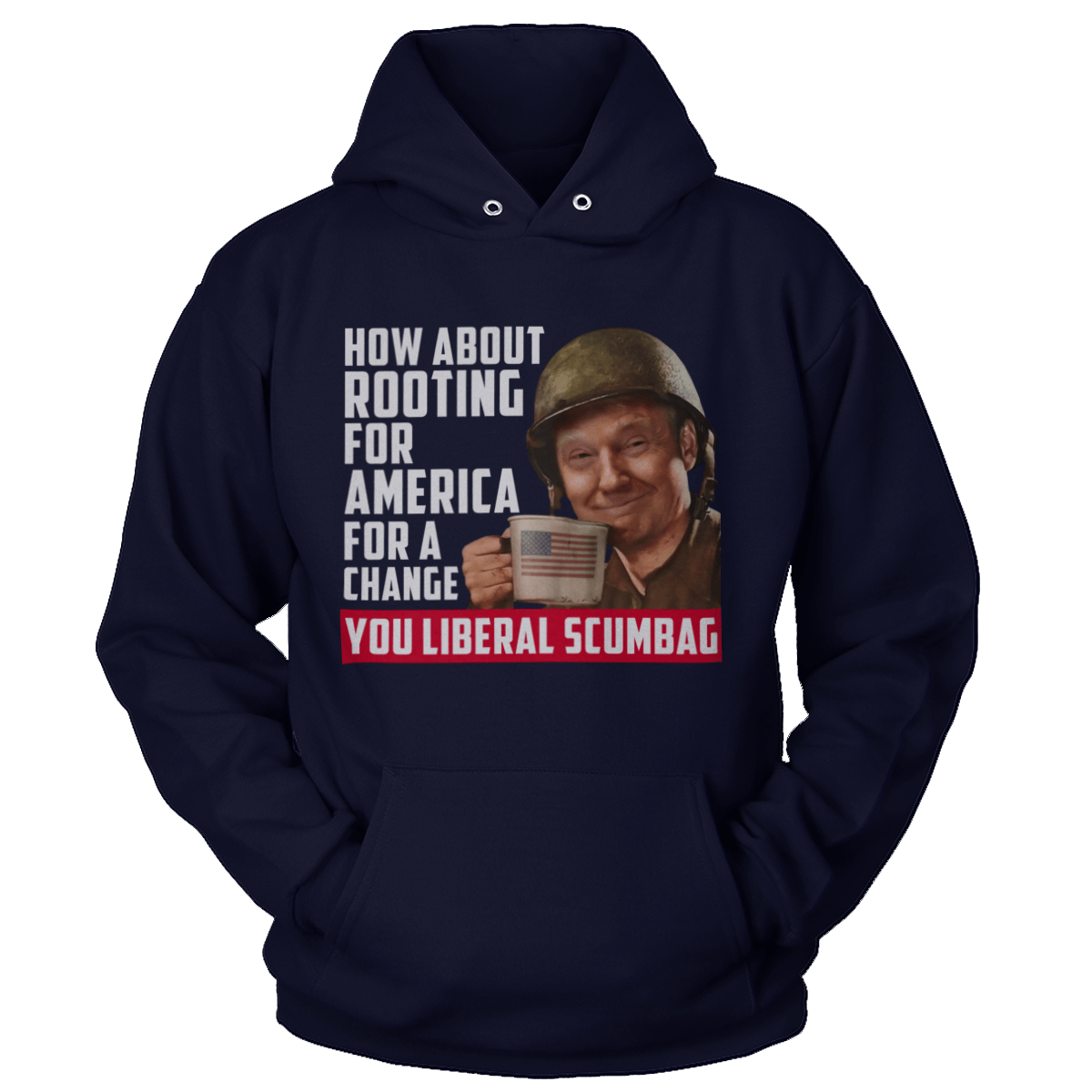 T-shirt Unisex Hoodie / Navy / S Trump Rooting for America