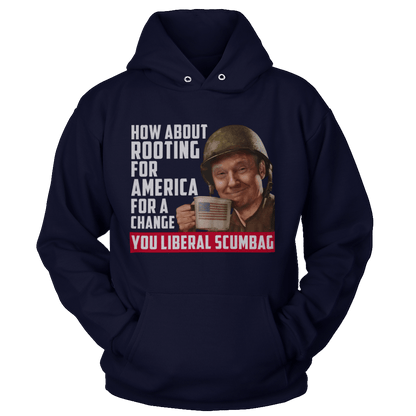 T-shirt Unisex Hoodie / Navy / S Trump Rooting for America