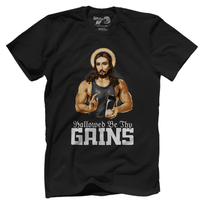 T-shirt Premium Mens Shirt / Black / XS Hallowed Be Thy Gains