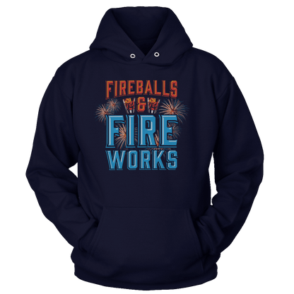 T-shirt Unisex Hoodie / Navy / S Fireballs and Fireworks