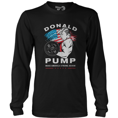 T-shirt Mens Long Sleeve / Black / S Donald Pump