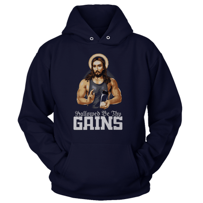 T-shirt Unisex Hoodie / Navy / S Hallowed Be Thy Gains