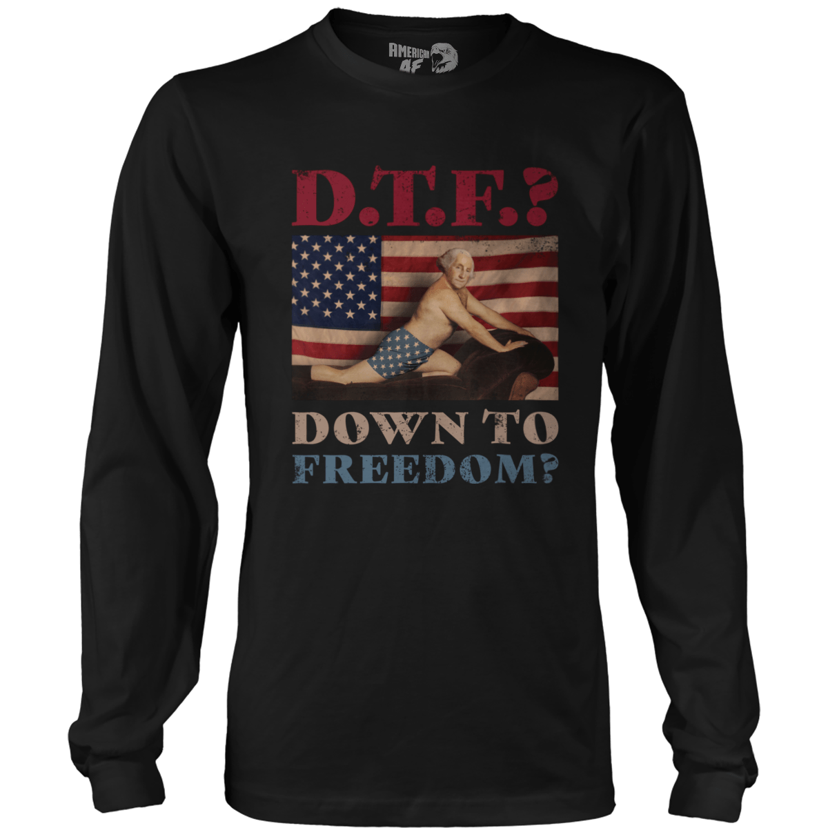 T-shirt Mens Long Sleeve / Black / S DTF? Down to Freedom?