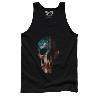 T-shirt Premium Mens Tank / Black / XS Skull Flag