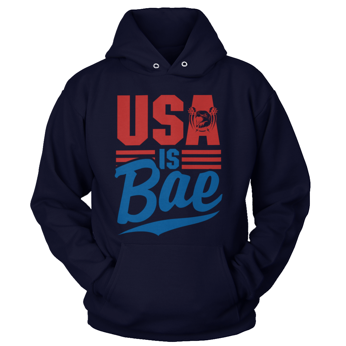 T-shirt Premium Soft Hoodie / True Navy / XS USA is BAE (Ladies)