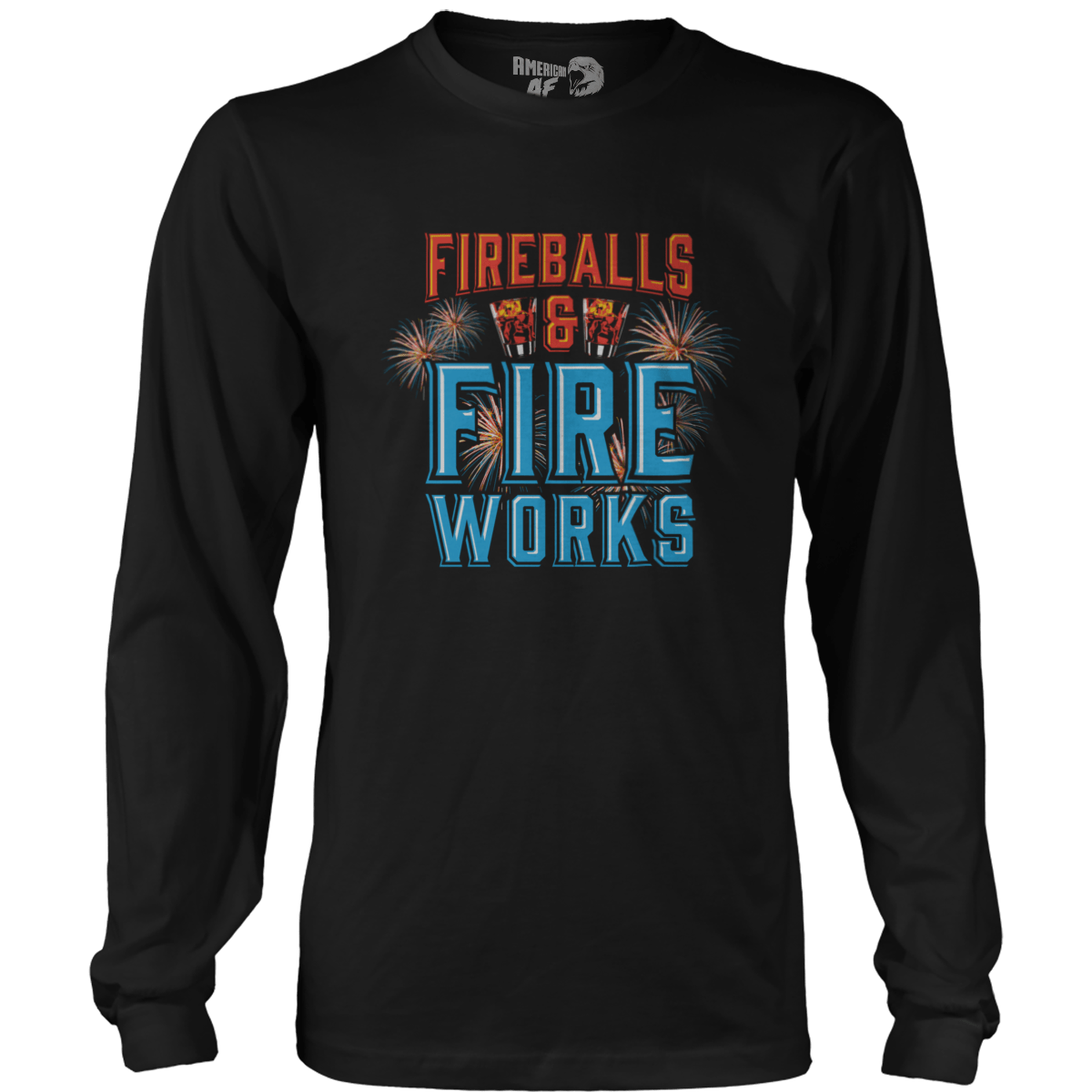 T-shirt Mens Long Sleeve / Black / S Fireballs and Fireworks