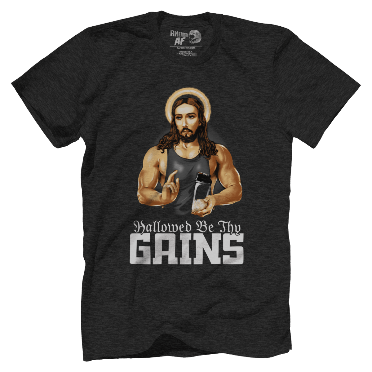 T-shirt Premium Mens Triblend Shirt / Vintage Black / S Hallowed Be Thy Gains