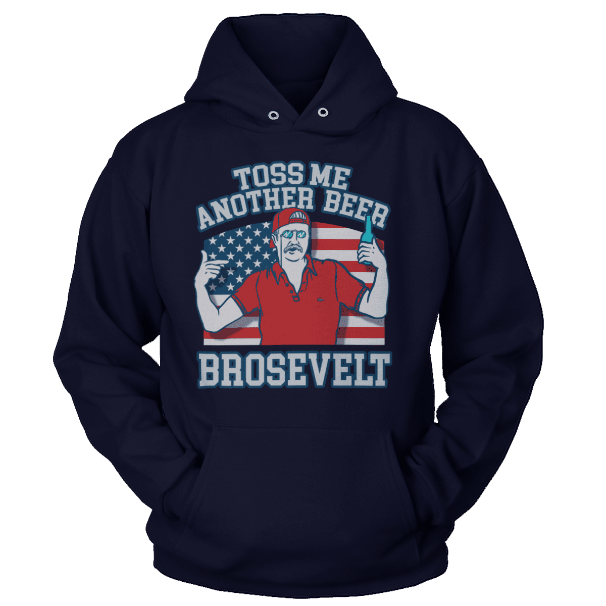 T-shirt Premium Soft Hoodie / True Navy / XS Toss Me Another Beer Brosevelt (Ladies)