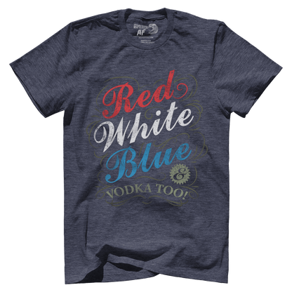 Apparel Premium Mens Triblend Shirt / Vintage Navy / S Red White Blue & Vodka