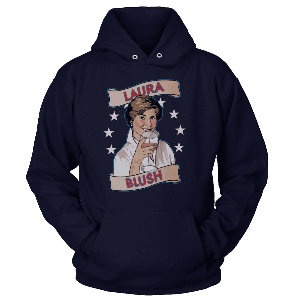 T-shirt Unisex Hoodie / Navy / S Laura Blush