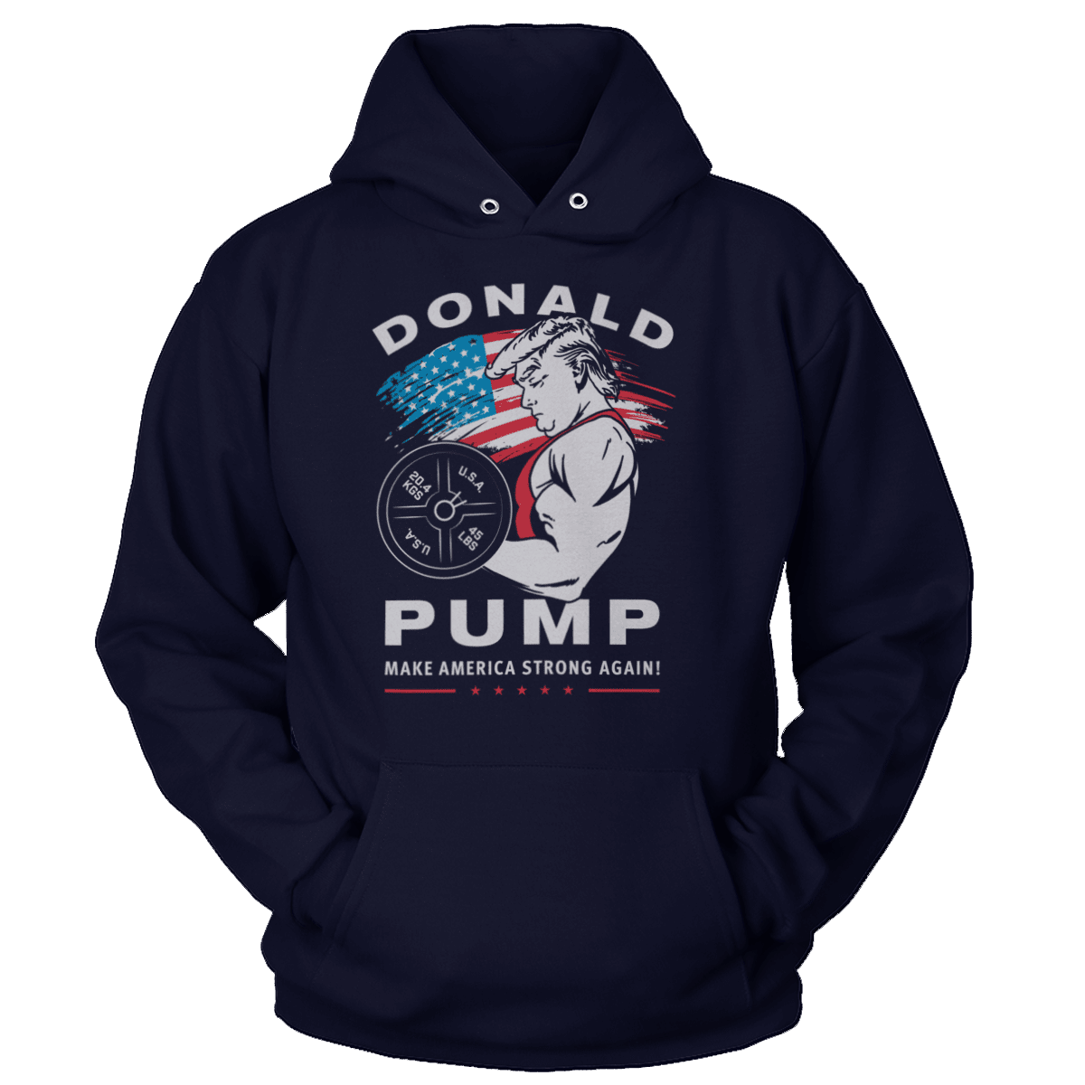 T-shirt Unisex Hoodie / Navy / S Donald Pump