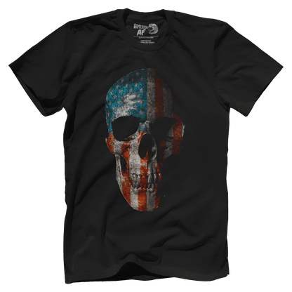 T-shirt Premium Mens Shirt / Black / XS Skull Flag