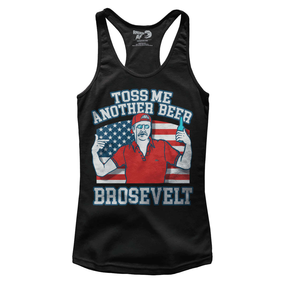 T-shirt Premium Ladies Racerback Tank / Black / XS Toss Me Another Beer Brosevelt (Ladies)