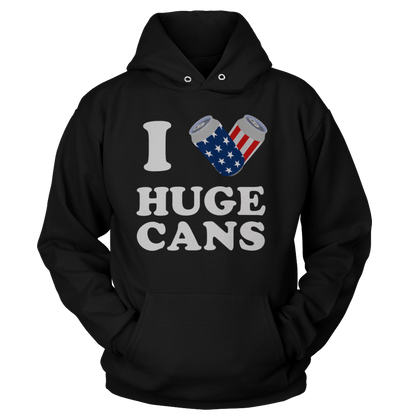 Apparel Unisex Hoodie / Black / S I Love Huge Cans