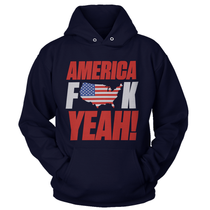 T-shirt Unisex Hoodie / Navy / S America F Yeah