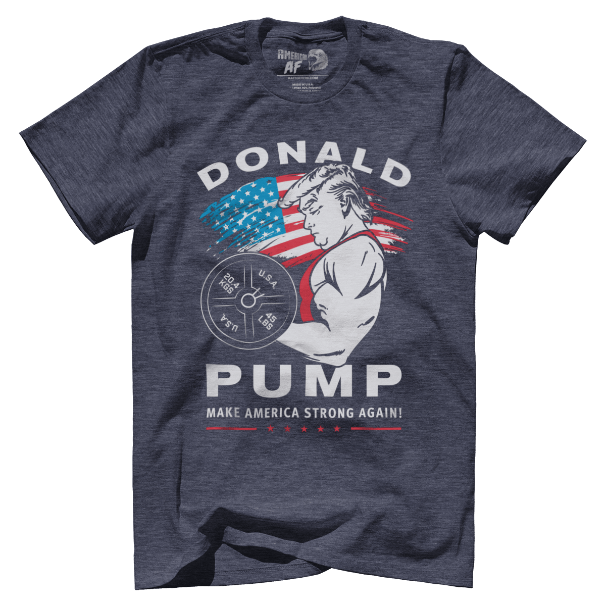 T-shirt Premium Mens Triblend Shirt / Vintage Navy / S Donald Pump