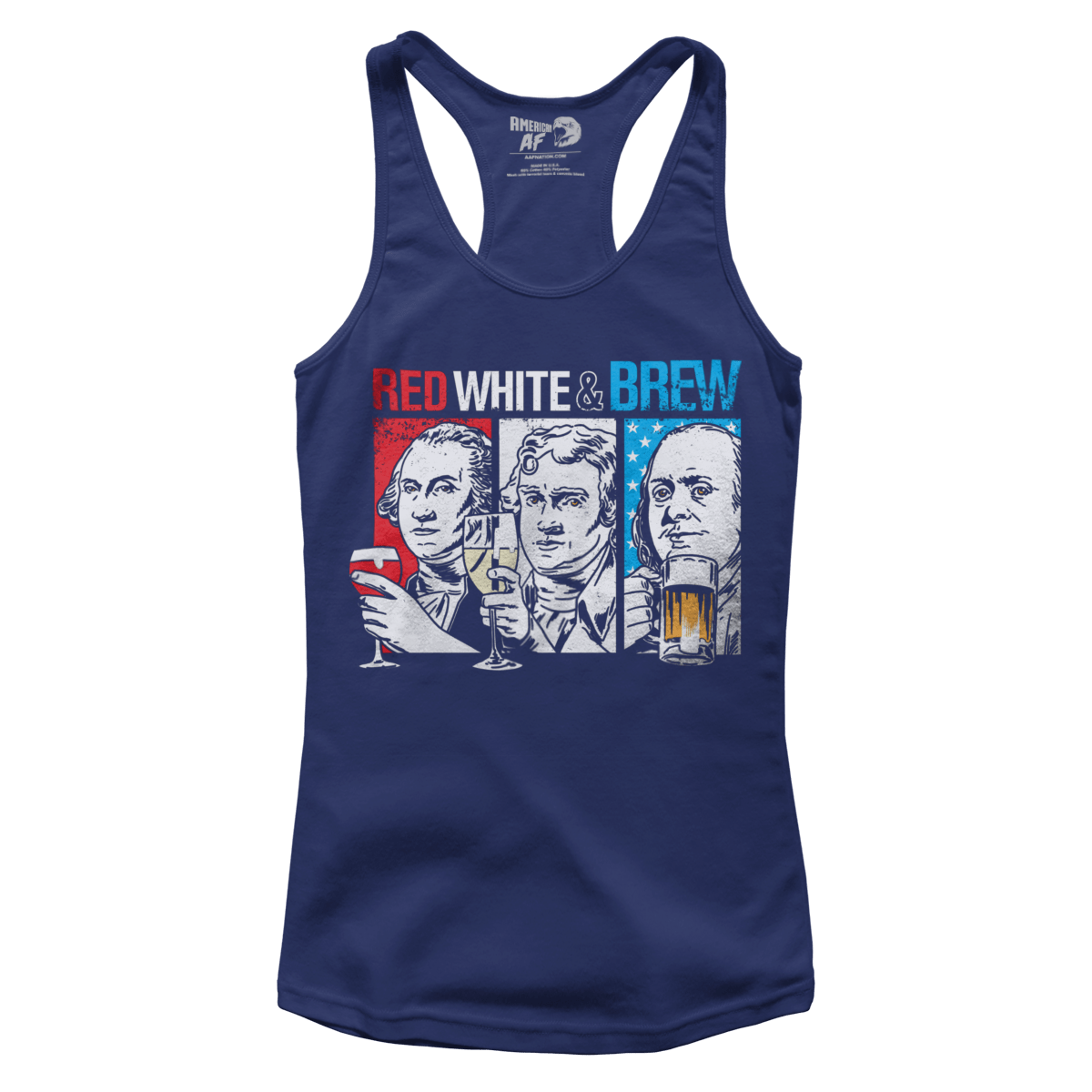 T-shirt Premium Ladies Racerback Tank / Midnight Navy / XS Red, White & Brew (Ladies)