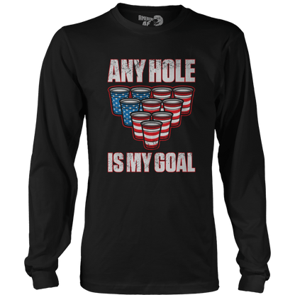 Apparel Mens Long Sleeve / Black / S Any Hole is My Goal