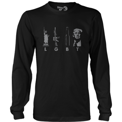 T-shirt Mens Long Sleeve / Black / S LGBT(rump)