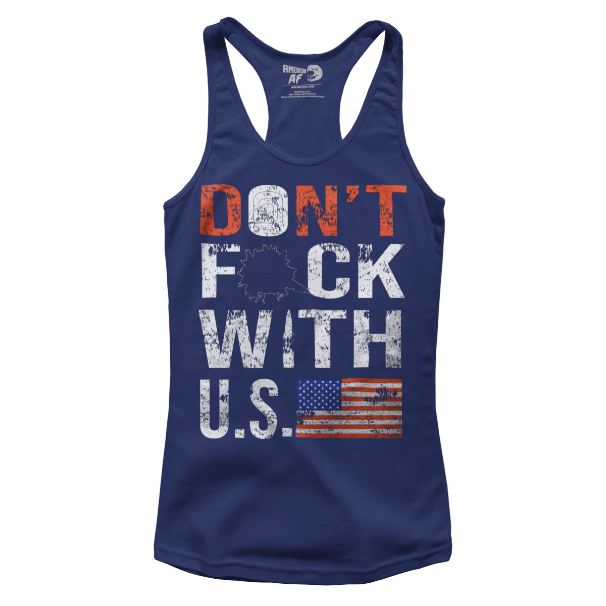 T-shirt Premium Ladies Racerback Tank / Midnight Navy / XS Don't F with U.S (Ladies)