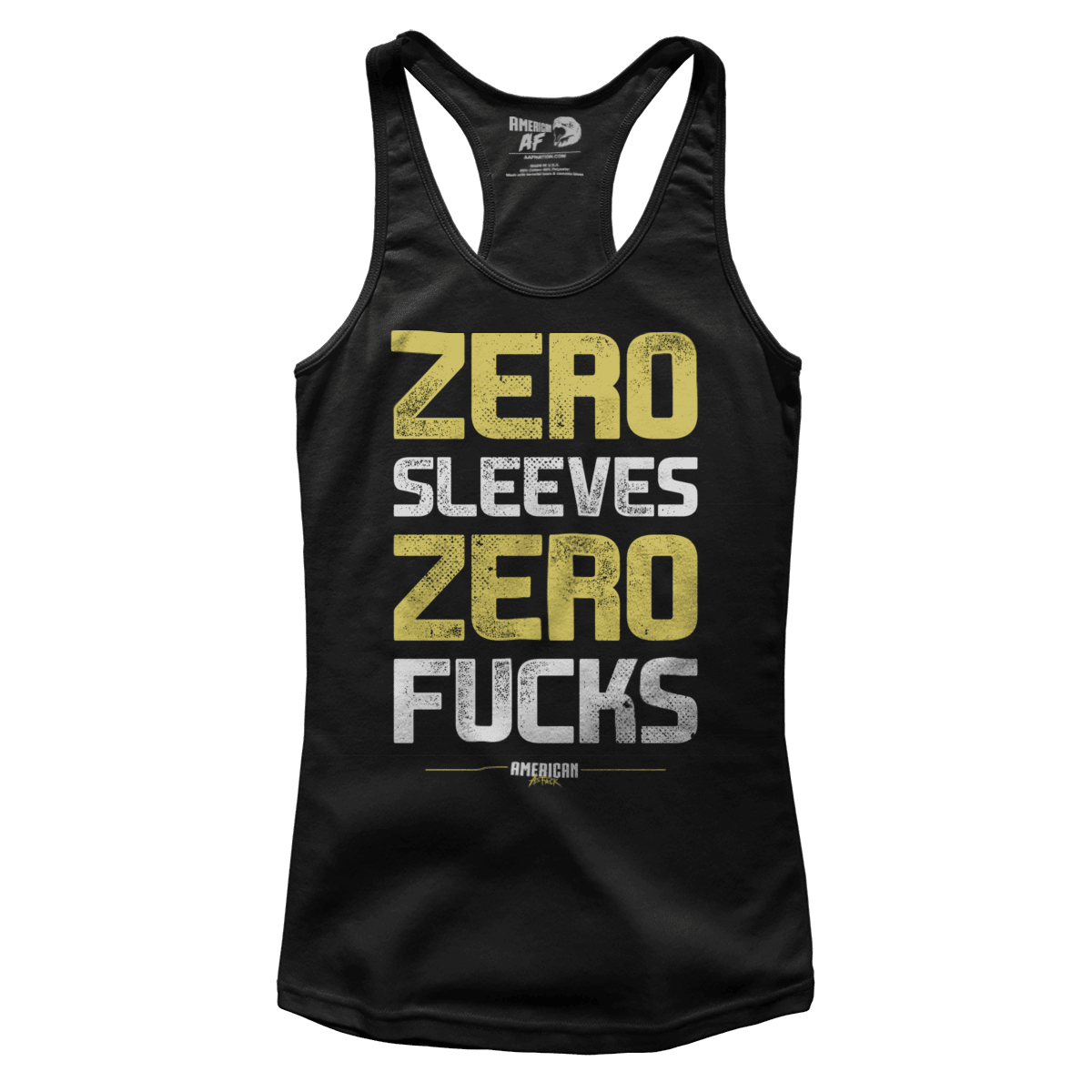 T-shirt Premium Ladies Racerback Tank / Black / XS Zero Sleeves (Ladies)