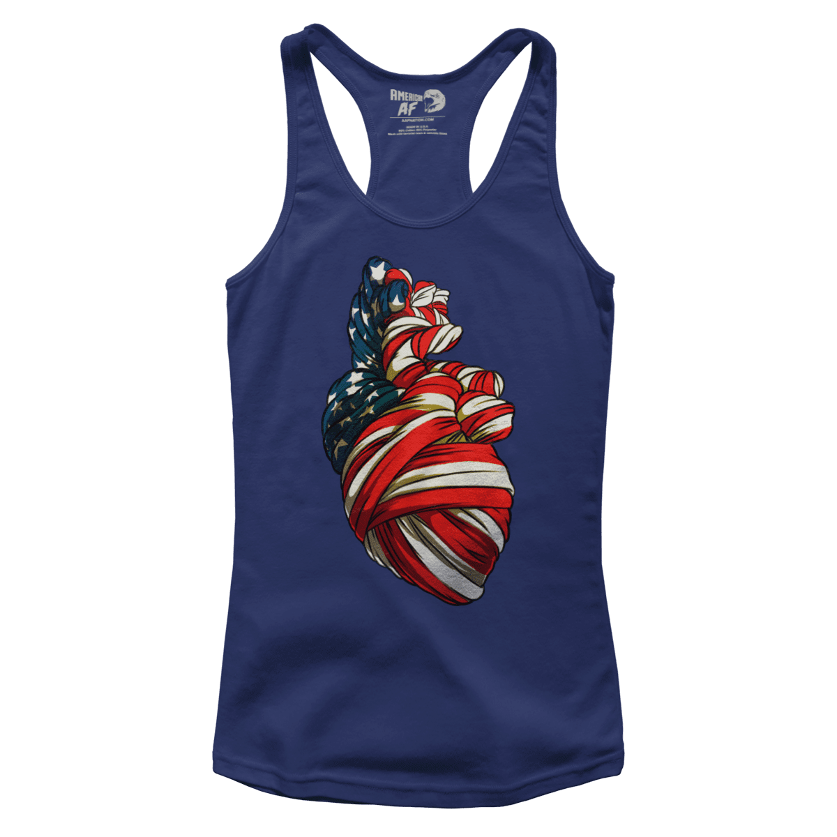 Apparel Premium Ladies Racerback Tank / Midnight Navy / XS American Heart (Ladies)