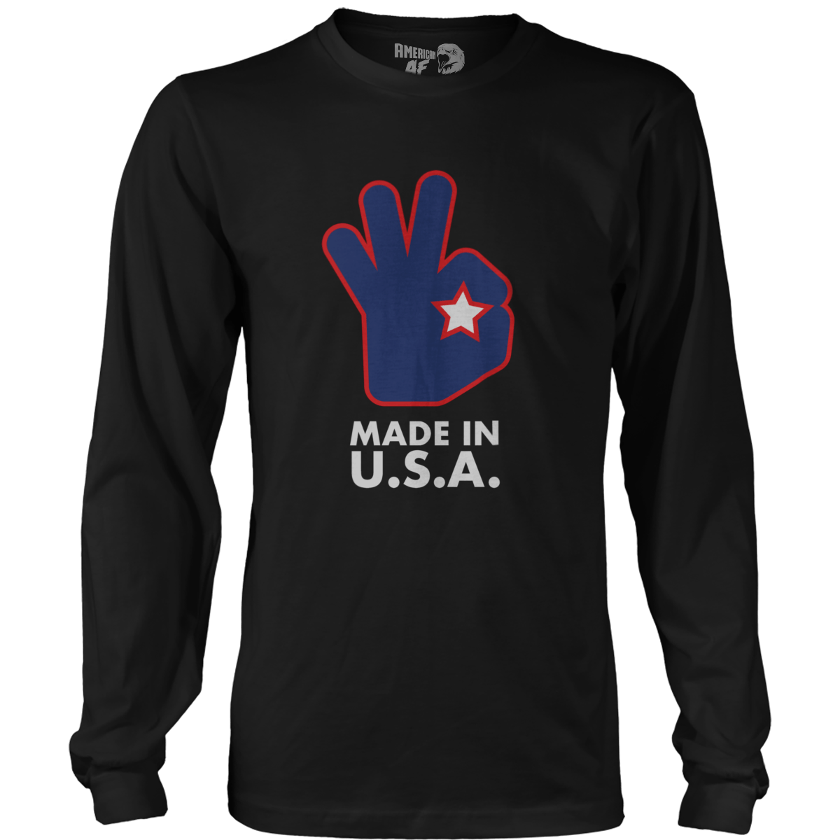 Apparel Mens Long Sleeve / Black / S Made in USA