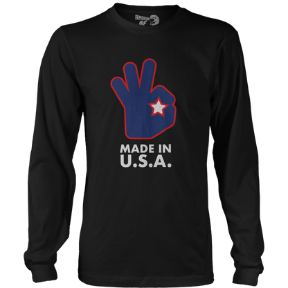 Apparel Mens Long Sleeve / Black / S Made in USA