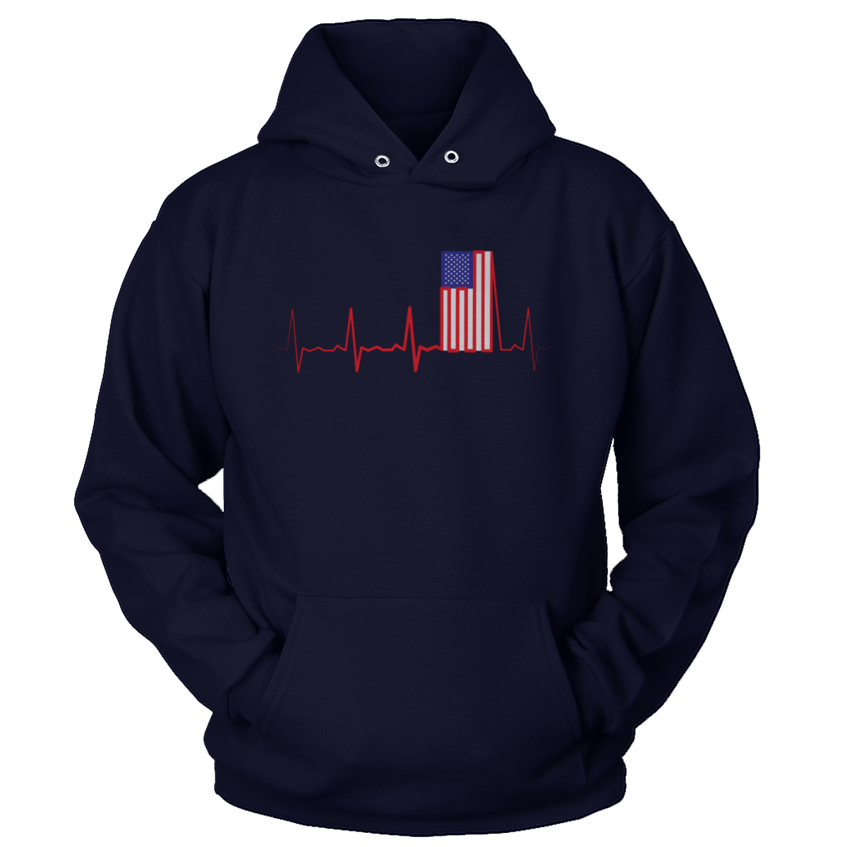 Apparel Premium Soft Hoodie / True Navy / XS Flag Beat (Ladies)