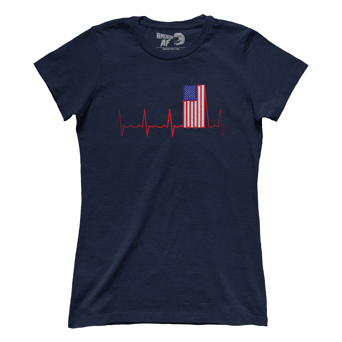 Apparel Premium Ladies Tee / Midnight Navy / XS Flag Beat (Ladies)