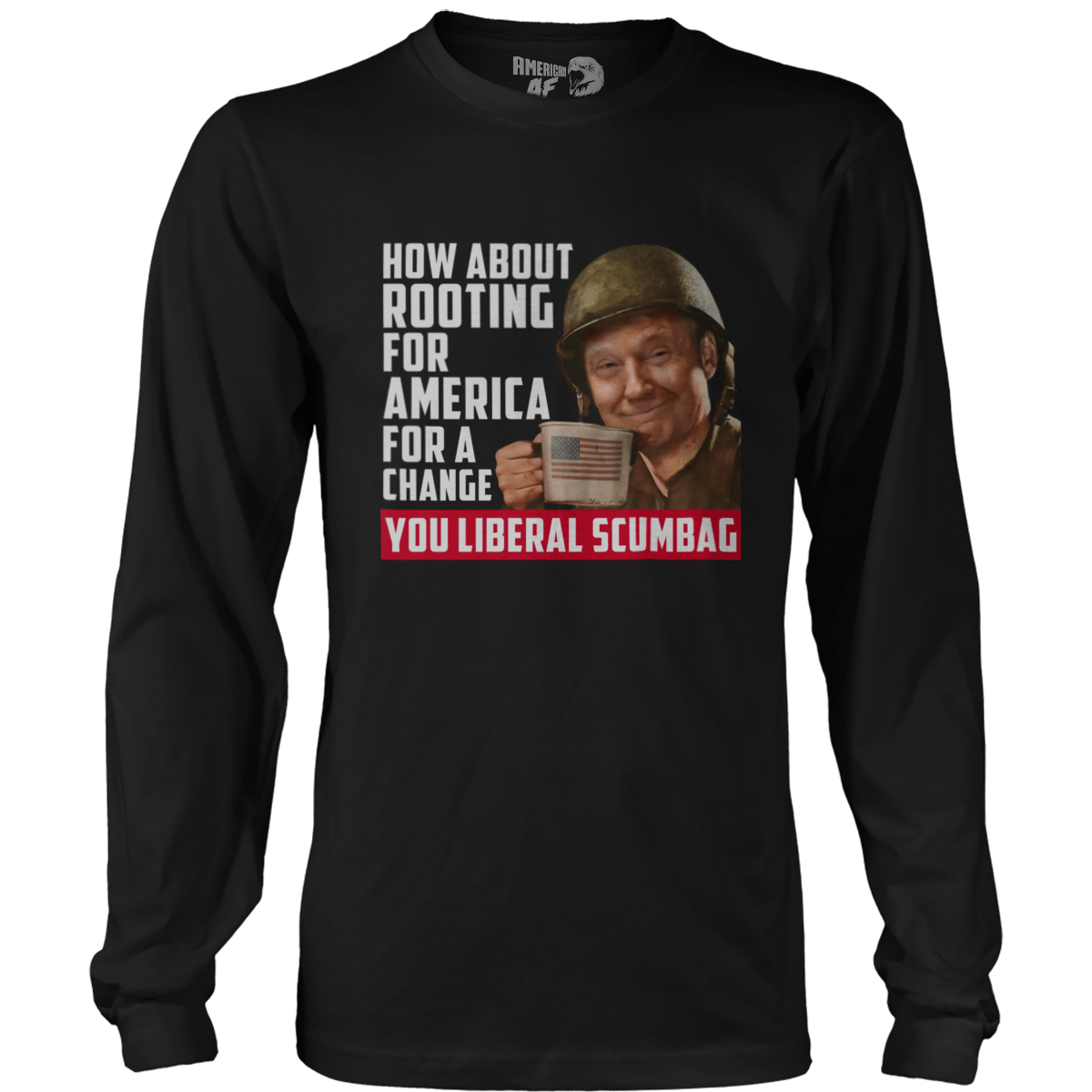 T-shirt Mens Long Sleeve / Black / S Trump Rooting for America