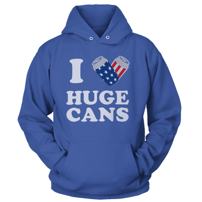 Apparel Unisex Hoodie / Royal / S I Love Huge Cans