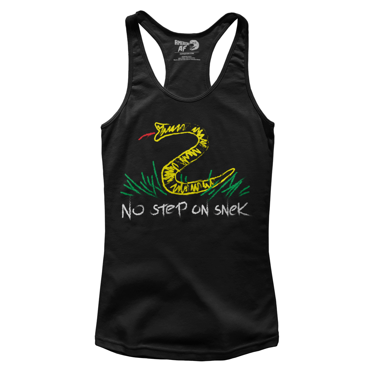 T-shirt Premium Ladies Racerback Tank / Black / XS No Step on Snek (Ladies)