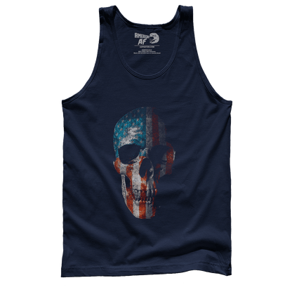 T-shirt Premium Mens Tank / Navy / XS Skull Flag