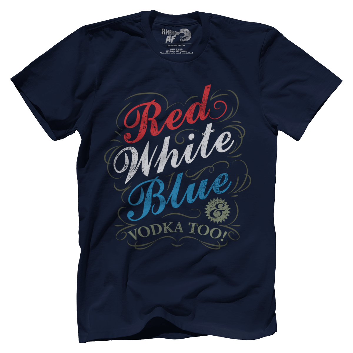 Apparel Premium Mens Shirt / Midnight Navy / XS Red White Blue & Vodka